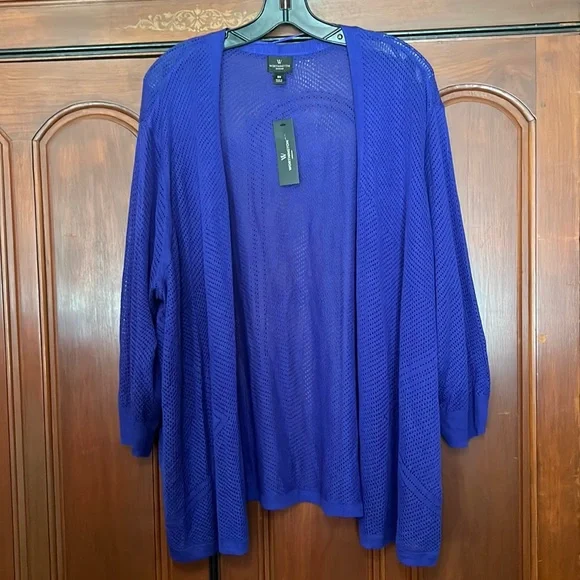 Worthington Woman NWT Violet Light Knit Open Cardigan - Picture 1 of 9